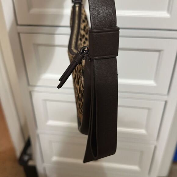 NWOT Kate Spade smile leopard calf hair small shoulder bag AUTHENTIC Brown BAG - Picture 8 of 8